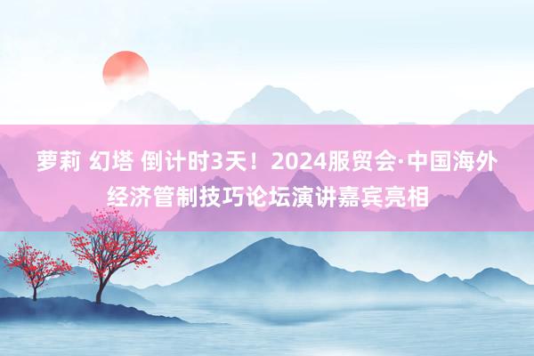 萝莉 幻塔 倒计时3天！2024服贸会·中国海外经济管制技巧论坛演讲嘉宾亮相