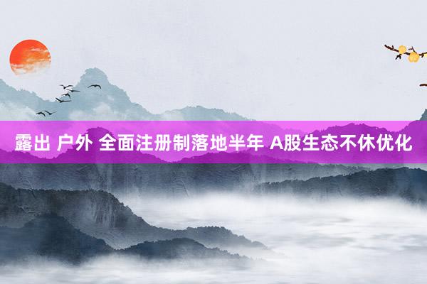 露出 户外 全面注册制落地半年 A股生态不休优化