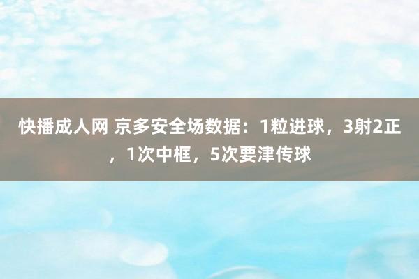 快播成人网 京多安全场数据：1粒进球，3射2正，1次中框，5次要津传球