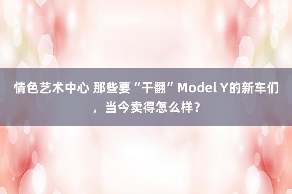 情色艺术中心 那些要“干翻”Model Y的新车们，当今卖得怎么样？