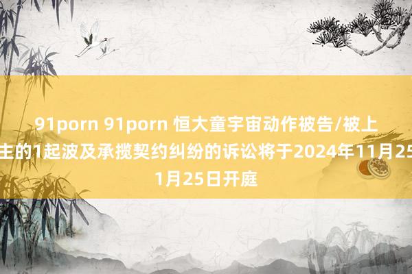 91porn 91porn 恒大童宇宙动作被告/被上诉东谈主的1起波及承揽契约纠纷的诉讼将于2024年11月25日开庭