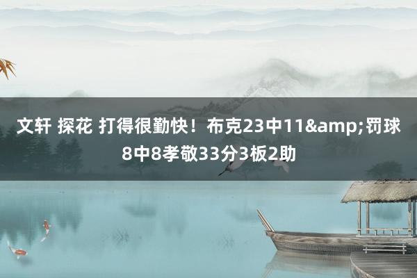 文轩 探花 打得很勤快！布克23中11&罚球8中8孝敬33分3板2助