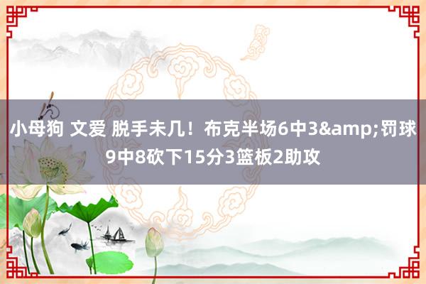 小母狗 文爱 脱手未几！布克半场6中3&罚球9中8砍下15分3篮板2助攻