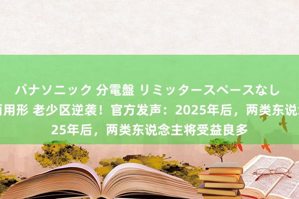 パナソニック 分電盤 リミッタースペースなし 露出・半埋込両用形 老少区逆袭！官方发声：2025年后，两类东说念主将受益良多