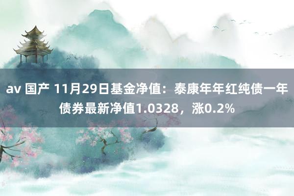 av 国产 11月29日基金净值：泰康年年红纯债一年债券最新净值1.0328，涨0.2%