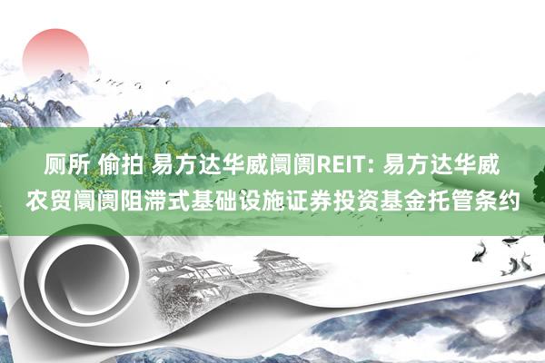 厕所 偷拍 易方达华威阛阓REIT: 易方达华威农贸阛阓阻滞式基础设施证券投资基金托管条约