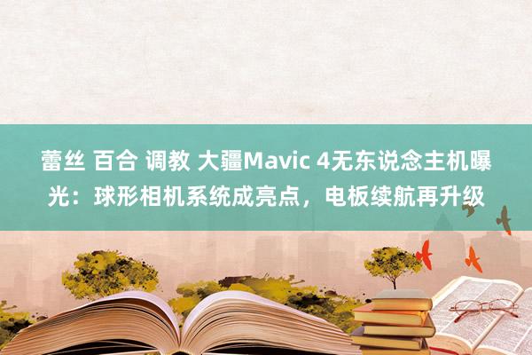 蕾丝 百合 调教 大疆Mavic 4无东说念主机曝光：球形相机系统成亮点，电板续航再升级